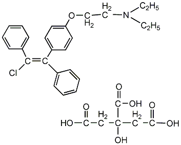 氯米芬檸檬酸鹽結構式
