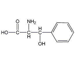DL-β-苯基絲氨酸結構式