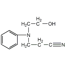 N-(2-氰乙基)-N-(2-羥乙基)苯胺結構式