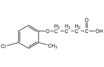 4-(4-氯-2-甲基苯氧基)丁酸結構式